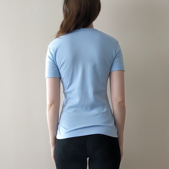 Cotton-Poly V-Neck Tee - Picture 2 of 2